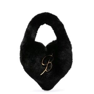 Blumarine Black Faux Fur Handbag